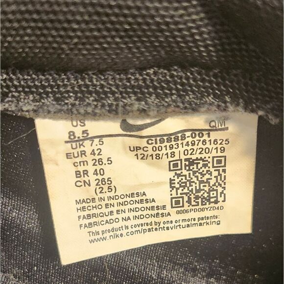 Rare Nike "Patchwork Blazer" Low Top Canvas Mens Sneakers Sz.8.5/ Womens 9.5 - Picture 7 of 8